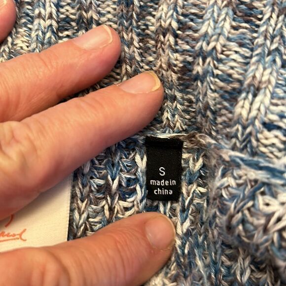 Cabi blue multicolored sleeveless long vest/sweater Size S EUC - Picture 9 of 11